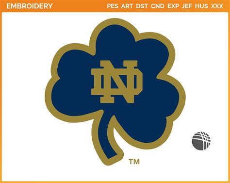 Notre Dame Fighting Irish - Alternate Logo (1994) - College Sports Embroidery Logo in 4 sizes ...