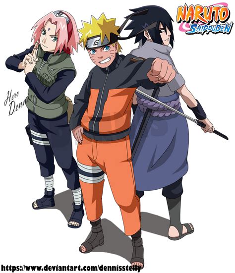 Naruto Shippuden - Team 7 reunited! by DennisStelly on DeviantArt