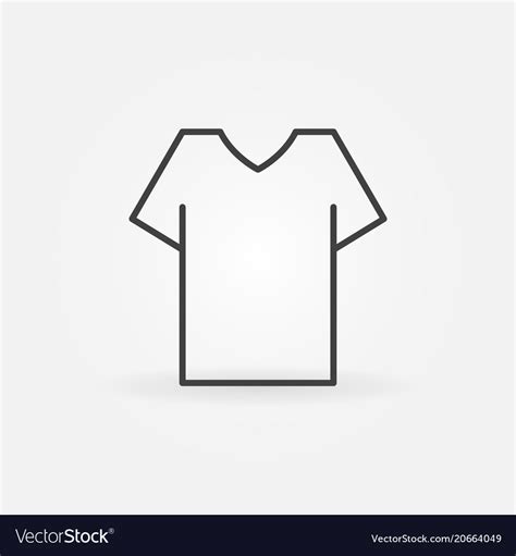 T-shirt line icon - shirt outline sign Royalty Free Vector