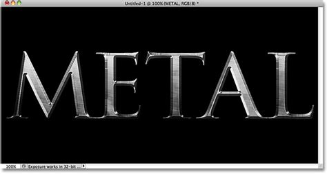 Metal Text Effect In Photoshop