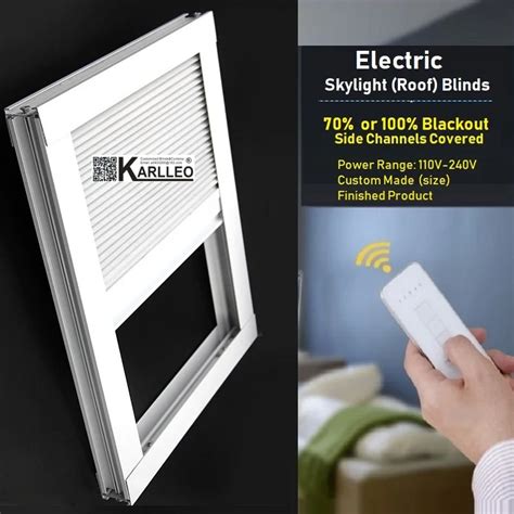 Motorized Skylight Roof Blackout Window Cellular Honeycomb Blinds ...