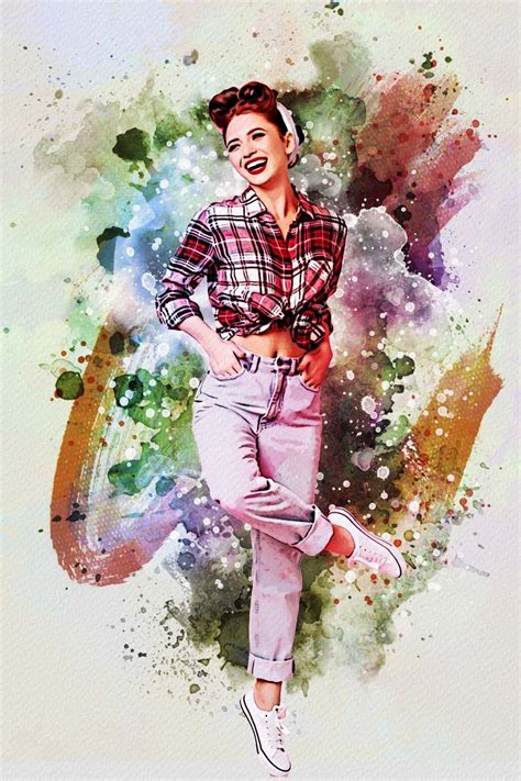 Colorful Watercolor Brush Effect - Design Cuts