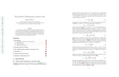 The geometry of Riemannian curvature radii | Papers With Code