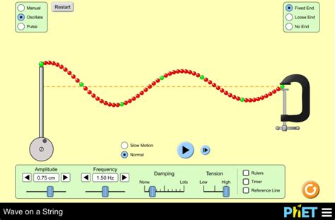 Wave on a String - Waves | Frequency | Amplitude - PhET Interactive Simulations