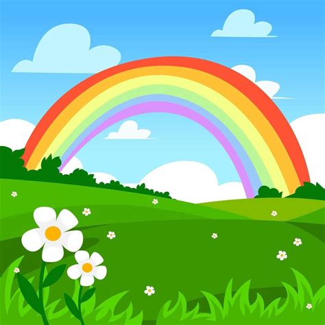 Colorful Rainbow illustration Background in 2022 | Colorful backgrounds, Rainbow cartoon, Lotus ...