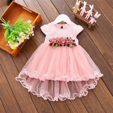 Baby Girl Summer Dress Toddler Party Dresses Floral Birthday Dress ...