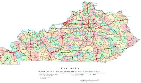 Kentucky Printable Map