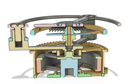 Compact Tourbillon mechanism by Willie Fiddler | Download free STL model | Printables.com