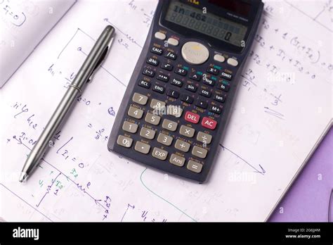 Scientific Calculator on a white background stock image Stock Photo - Alamy