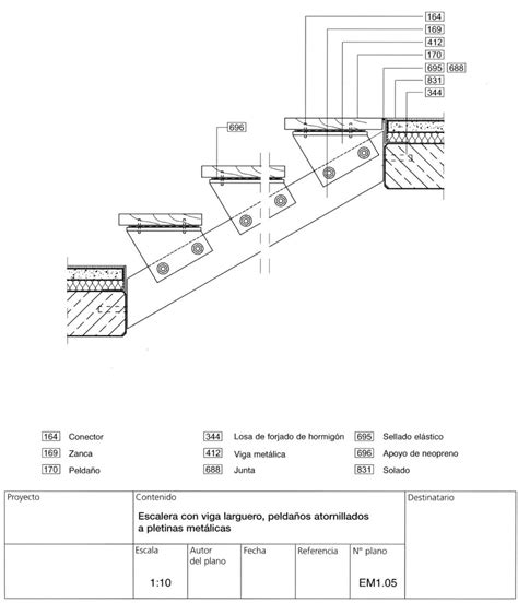 Single CHS Stringer Straight Single Flight Steel Staircase Detail ...