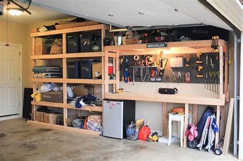 Garage Shelving & 8 Foot Workbench Combo To Stay Organized – Porch Light Reading