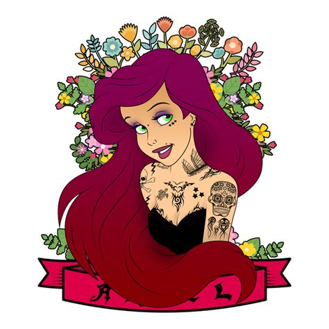 Princess Tattooed Ariel Tee Design Review. | Tee Fetch