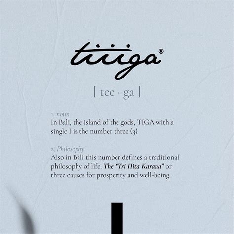 Behind Tiiiga lies the universal power of number three. Largely ...