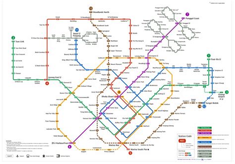 Singapore MRT Train Map