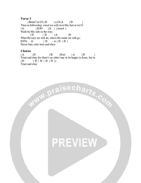 Trust And Obey Chords PDF (G3 Kids) - PraiseCharts