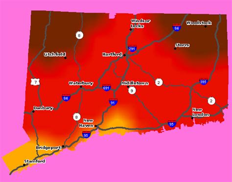 Connecticut Fall Foliage Map