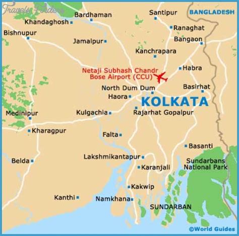 Kolkata Map Tourist Attractions - TravelsFinders.Com