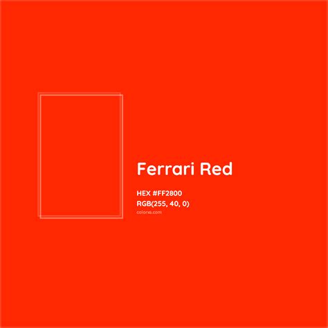 About Ferrari Red Color - Color codes, similar colors and paints - colorxs.com