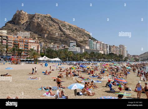 Postiguet Beach, Alicante city, Alicante Province, Comunidad Valenciana ...