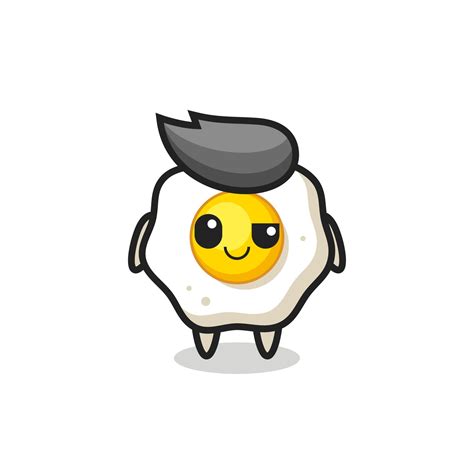 fried egg cartoon with an arrogant expression 3438268 Vector Art at Vecteezy