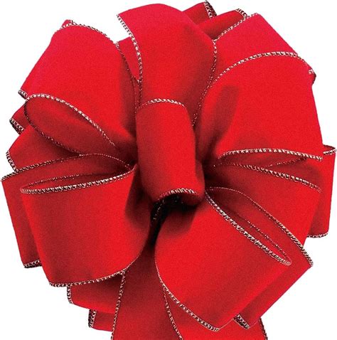 Amazon.com: Red Velvet Ribbon for Christmas Indoor/Outdoor 30 Yard 2.5 Inch Xmas Decor, Bows ...