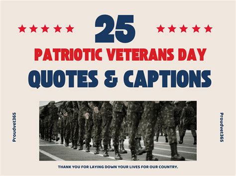 Honoring the Brave: 25 Patriotic Veterans Day Quotes & Captions - Proudvet365 Store