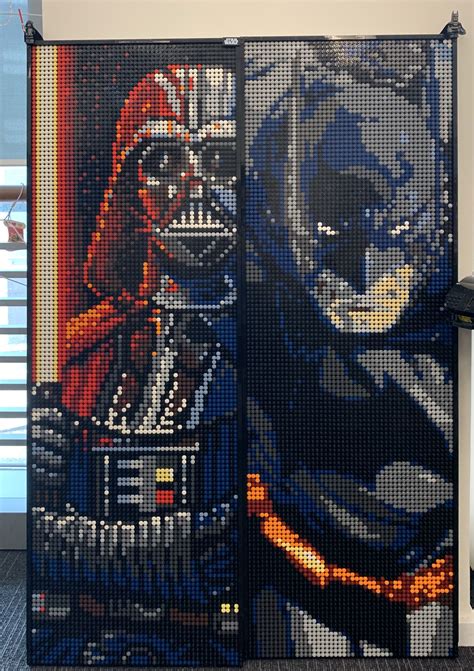 LEGO ART 31200 Darth Vader & MOC Batman | Pixel art pattern, Star wars crafts, Perler bead art