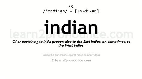 Pronunciation of Indian | Definition of Indian - YouTube