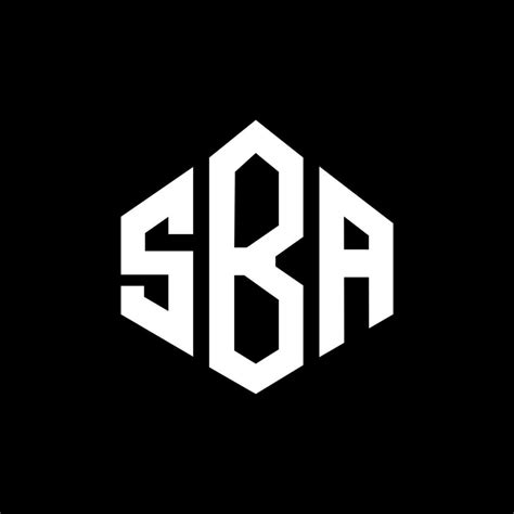 SBA letter logo design with polygon shape. SBA polygon and cube shape logo design. SBA hexagon ...