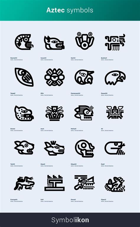 Aztec symbols visual library of aztec symbols – Artofit