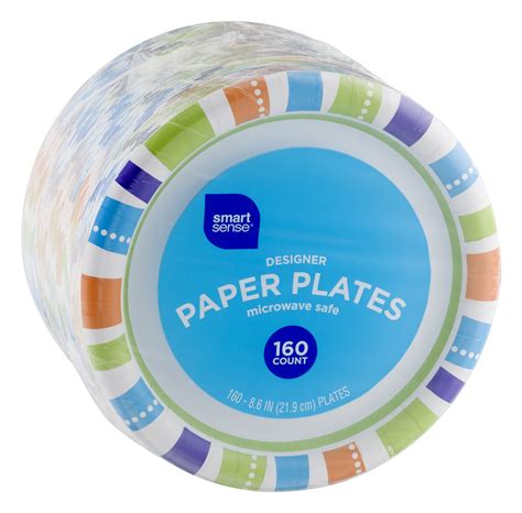 Smart Sense Designer Paper Plates 8.6 IN - 160 CT