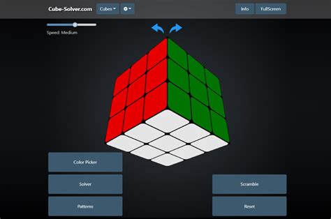 Online NxN Rubik's Cube Solver and Simulator