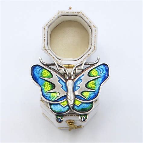 Silver and Enamel Butterfly Brooch – Antiques On Queen