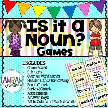 Noun Game by FamBam Creations | TPT