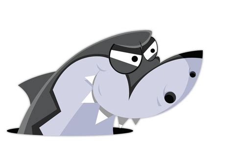 Cartoon Great White Shark - Fun and Fierce Illustrations