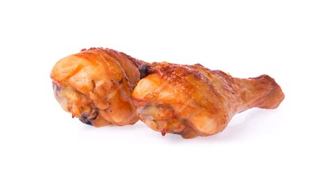 Premium Photo | Roasted chicken leg isolated on white background