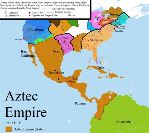 Aztec Empire On World Map