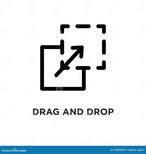 Drag and Drop Icon. Drag and Drop Concept Symbol Design, Vector Stock Vector - Illustration of ...