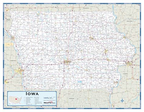 Iowa County Highway Wall Map by Maps.com - MapSales