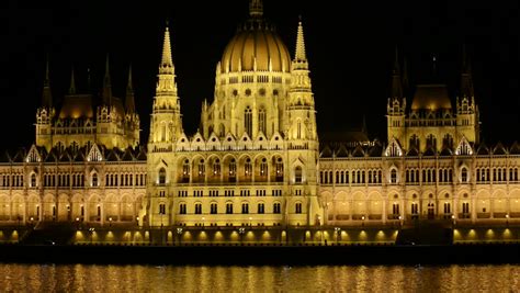 Parliament, Budapest, Hungary at Night Stock Footage Video (100% Royalty-free) 7573213 ...