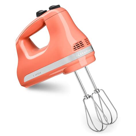 KitchenAid Ultra Power 5-Speed Pink Hand Mixer with 2 Stainless Steel Beaters KHM512PH - The ...