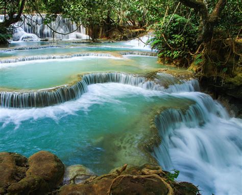 Kuang Si Waterfalls, Laos | Unveiled! The Best Destinations in Southeast Asia | POPSUGAR Smart ...