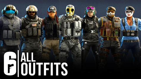 Rainbow Six Siege - ALL OUTFITS (till Operation White Noise) - YouTube