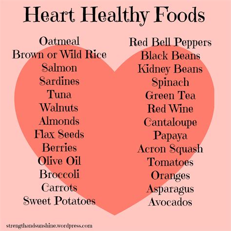 8 Best Images of Heart Healthy Foods Printable Chart - Protein Food Chart Printable, Low ...