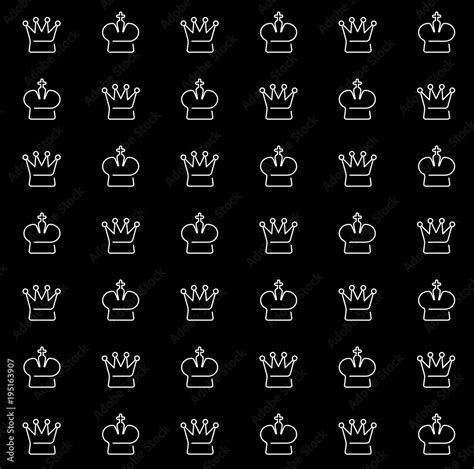 Crown of queen and king. chess symbol. royal icons Stock-Vektorgrafik | Adobe Stock