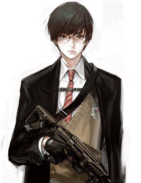 Handsome Anime Boy With Gun - Anime Wallpaper HD