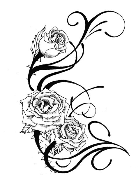 Free Black And White Flower Tattoo Designs, Download Free Black And ...