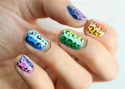 Polish Pals: Rainbow Leopard Print Nails