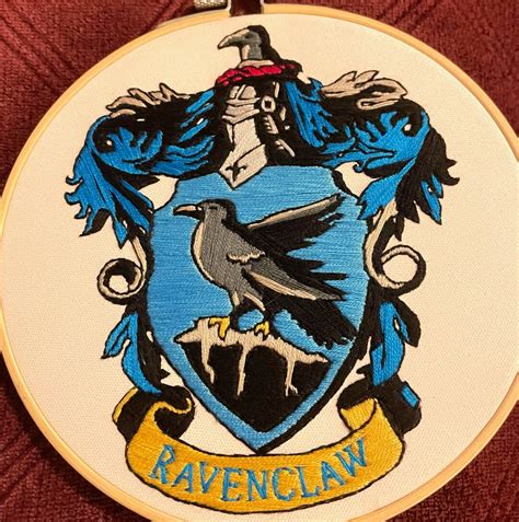 Ravenclaw House Crest Harry Potter Hogwarts Embroidery - Etsy