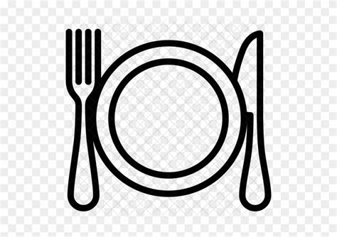 Dinner Plate Clipart Black And White